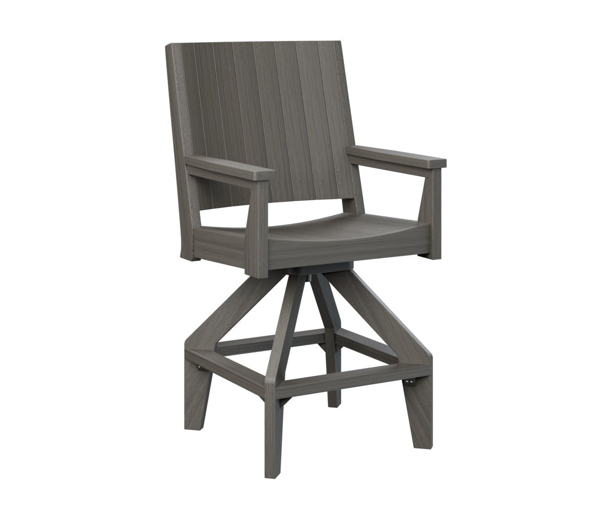 Berlin Gardens Mayhew Chat Swivel Bar Chair - Adjustable Height Counter Stool for Kitchen Island, Breakfast Nook & Home Bar - Comfortable Modern Swivel Seat with Back Support