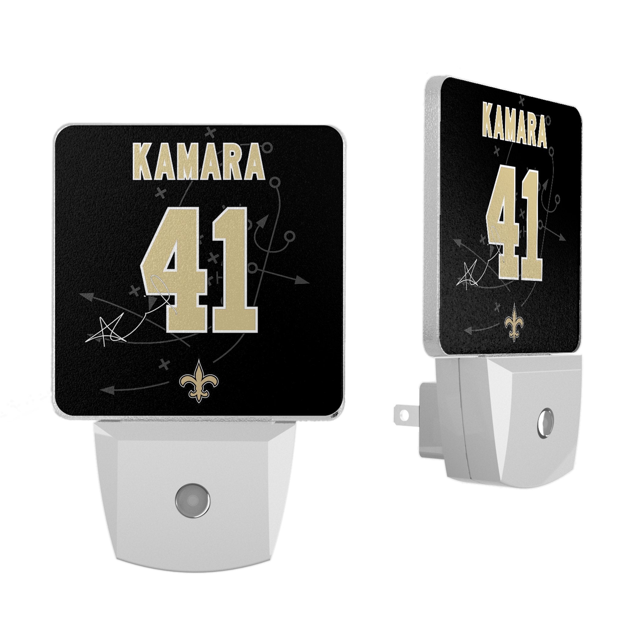 Alvin Kamara New Orleans Saints #41 LED Night Light 2-Pack - Perfect for Kids' Rooms, Game Nights & Saints Fan Gifts