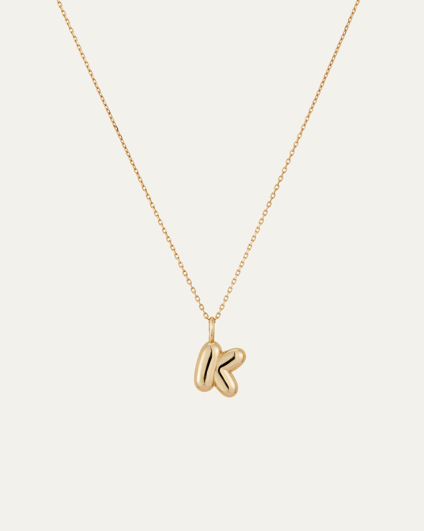 14K Gold Bubble Letter Necklace - Personalized Initial Pendant for Women - Trendy Layering Jewelry Gift for Her - Perfect for Everyday Wear, Birthdays & Anniversaries