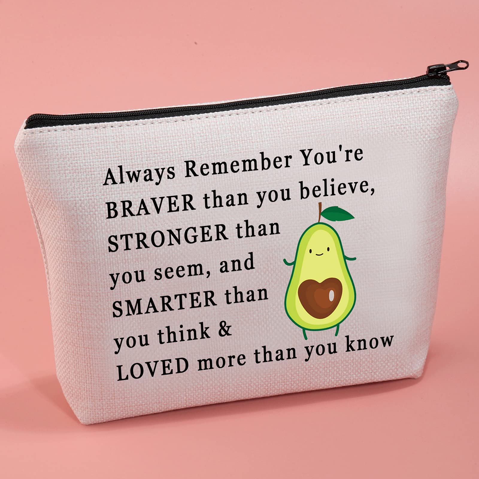 JNIAP Avocado Themed Cosmetic Bag for Women - Cute Makeup Travel Pouch with Zipper - Perfect Birthday Gift for Avocado Lovers - Great for Travel, Gym & Daily Use
