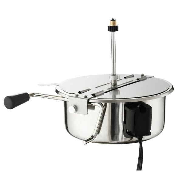 Superior Popcorn Machine with Cart - 8oz Commercial Popcorn Popper with Stainless Steel Kettle, Heated Warming Deck & Old Maids Drawer - Perfect for Movie Nights, Parties & Concession Stands (Black)