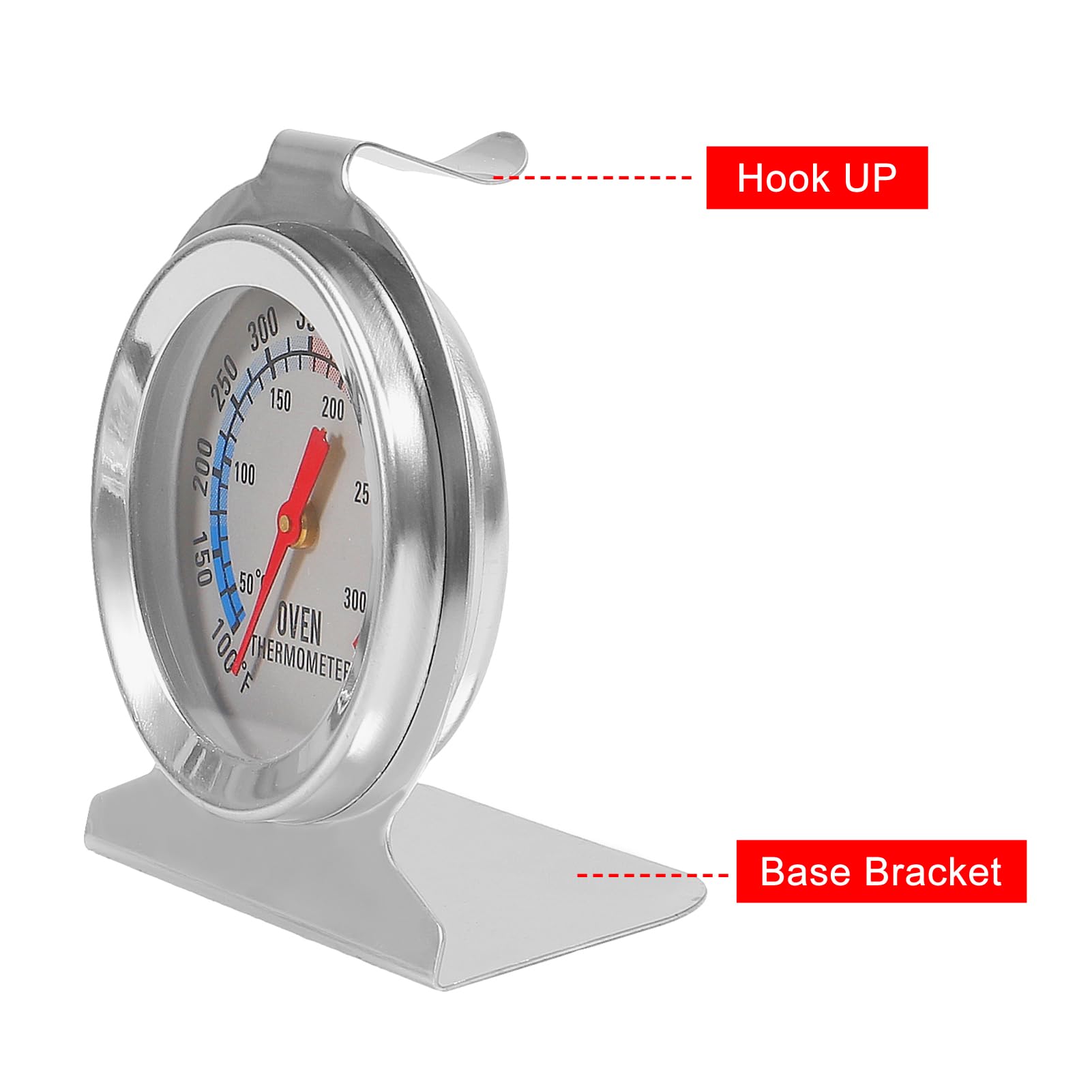 2 Pack Stainless Steel Oven Thermometer - Instant Read Digital Cooking Thermometer for Grilling, Baking, BBQ (50-300°C/100-600°F) - Perfect for Kitchen, Outdoor Cooking & Meat Temperature Monitoring