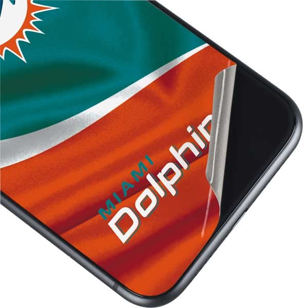 Officially Licensed NFL Miami Dolphins Phone Skin for iPhone 11 - Custom Vinyl Decal Sticker - Perfect for Game Day & Fan Gifts