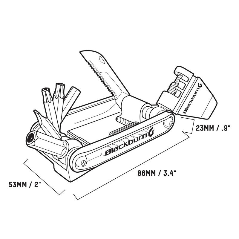 Blackburn Wayside Multi Tool - Compact & Durable Outdoor Gear for Camping, Hiking, and Survival Adventures