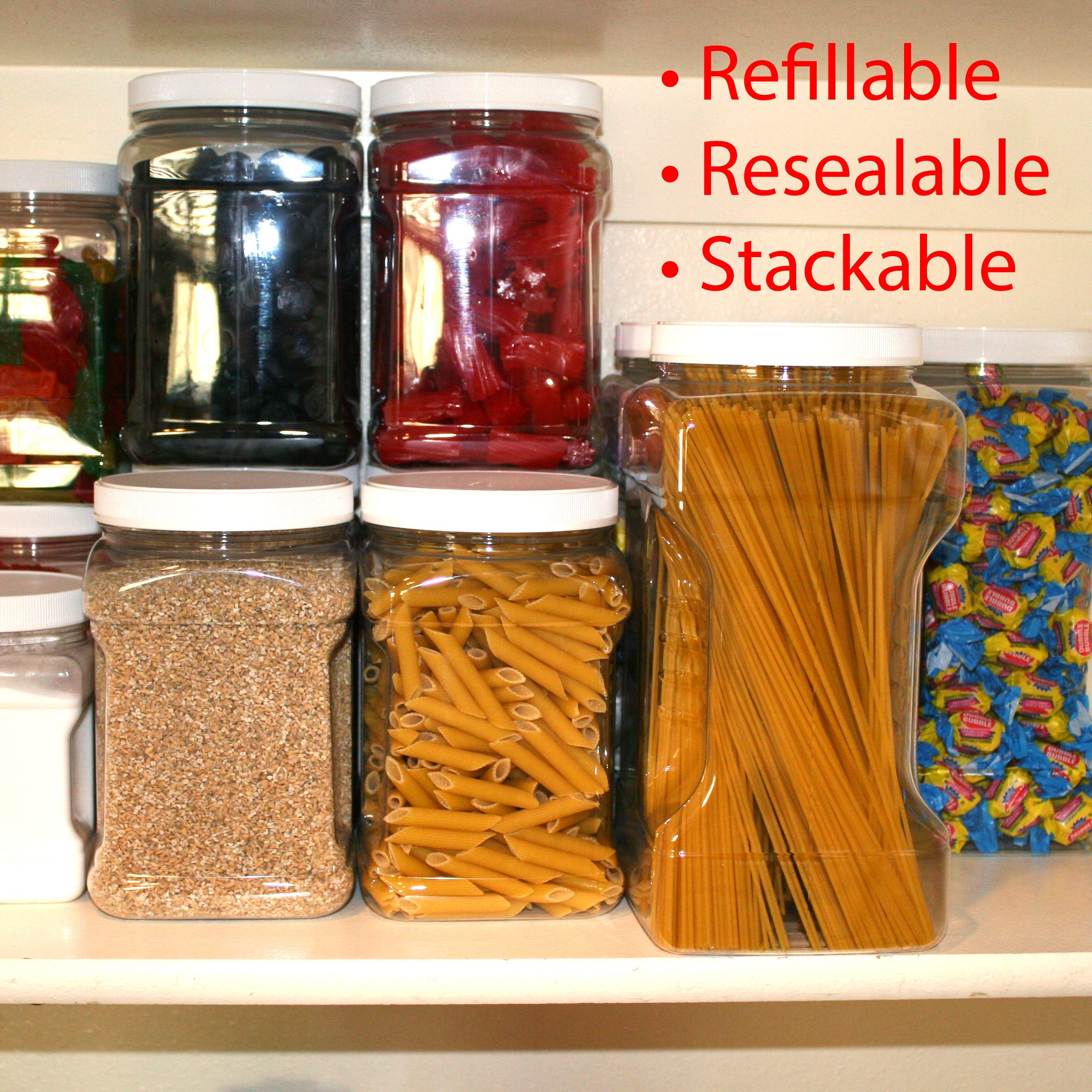 Bulk Candy Blox 1.35lb - Assorted Building Block Candies in 32oz Reusable Square Gift Jar | Perfect for Birthday Parties, Classroom Rewards & DIY Candy Buffets