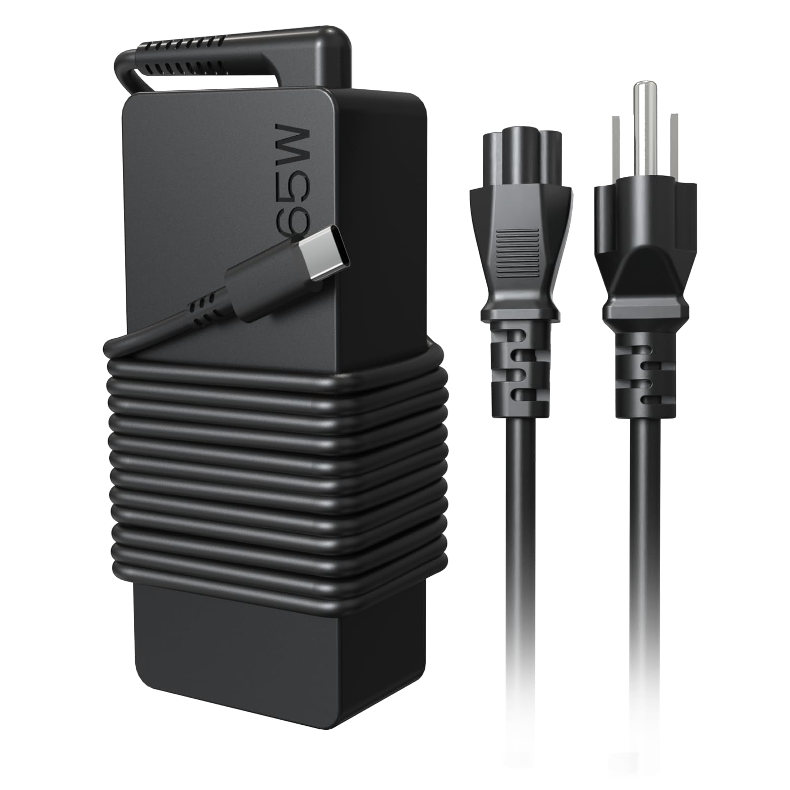 65W USB C Laptop Charger - Universal Fast Charging Adapter for Lenovo Thinkpad/Yoga, HP, Acer, Asus, Samsung, Dell Chromebook & MacBook - Perfect for Home, Office and Travel Use
