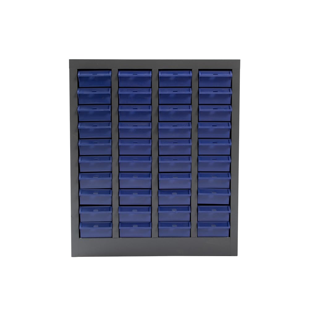 40-Drawer ABS Tool Storage Cabinet - Heavy Duty Bolt & Nut Organizer with Shelves for Hardware Parts - Perfect for Garage, Workshop, and DIY Tool Organization (Grey)