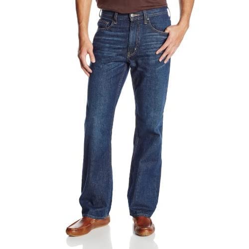 Haggar Men's Straight Fit Denim Jeans - 1 Year Wash Comfort Stretch - Casual & Work Pants for Everyday Wear