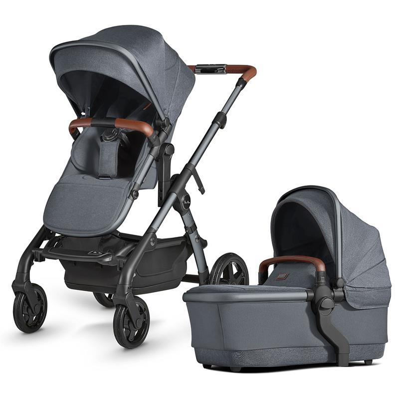 Silver Cross Wave 2022 Luxury Double Stroller for Twins - Lightweight Compact Foldable Design Perfect for Travel, Shopping & Daily Use