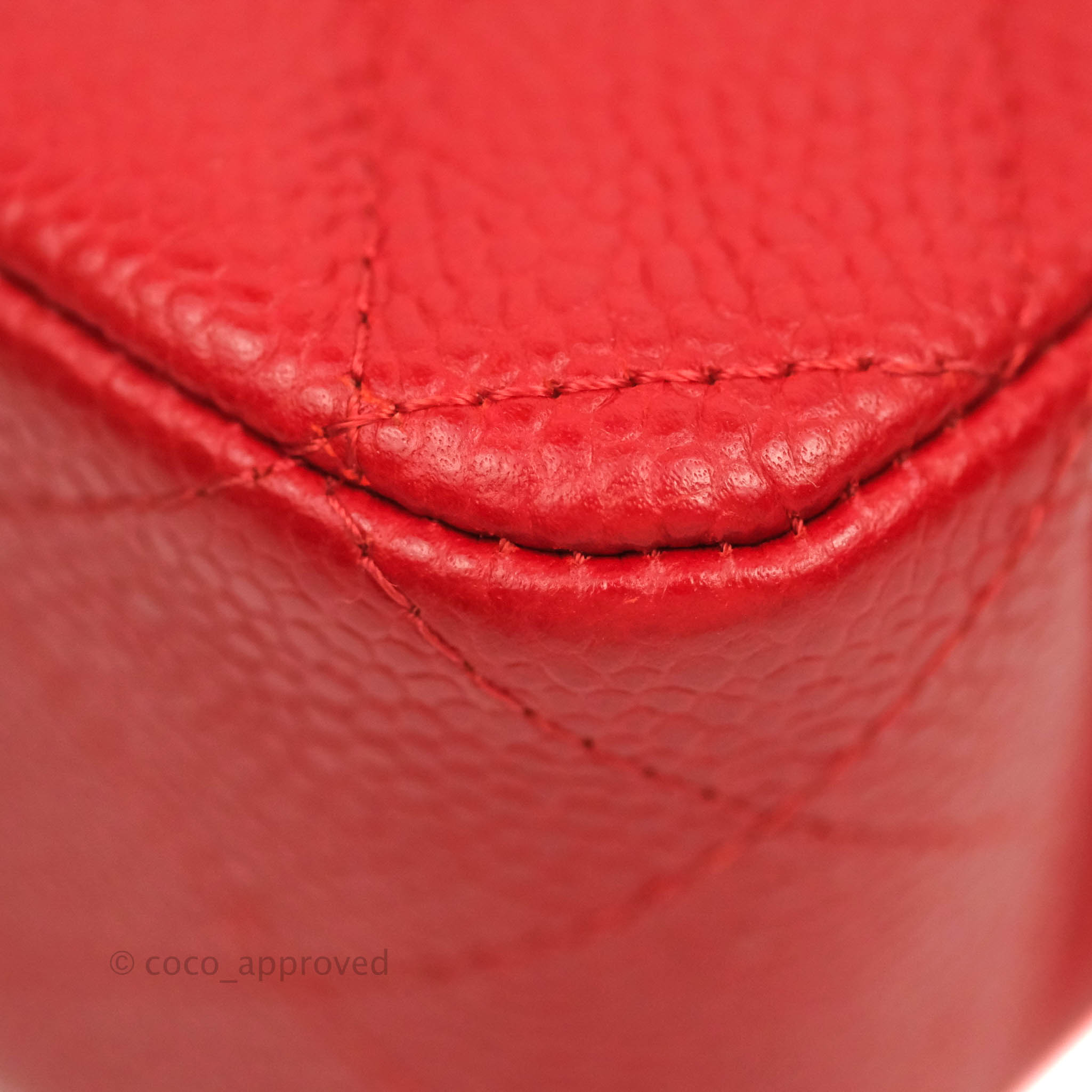 Chanel Classic Medium Double Flap Bag in Red Caviar Leather with Silver Hardware - Perfect for Work, Evening Events & Luxury Gift Giving