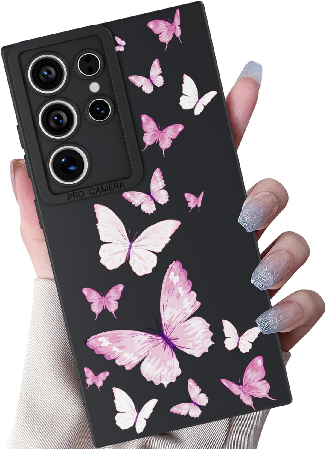 Samsung Galaxy S25 Plus Case - Flower Butterfly Design Soft Silicone Phone Cover - Slim Protective Shockproof Case for Everyday Use, Work & Travel