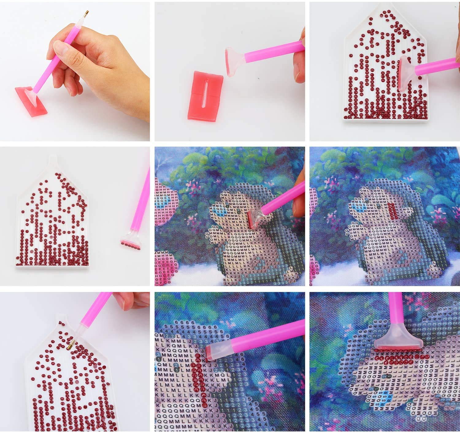 2-Pack 28 Slot Diamond Painting Storage Containers - Portable Plastic Bead Organizer Box with Tools & Accessories Kit for 5D Full & Partial Drill Diamond Art - Perfect for Crafting, DIY Projects & Home Decor