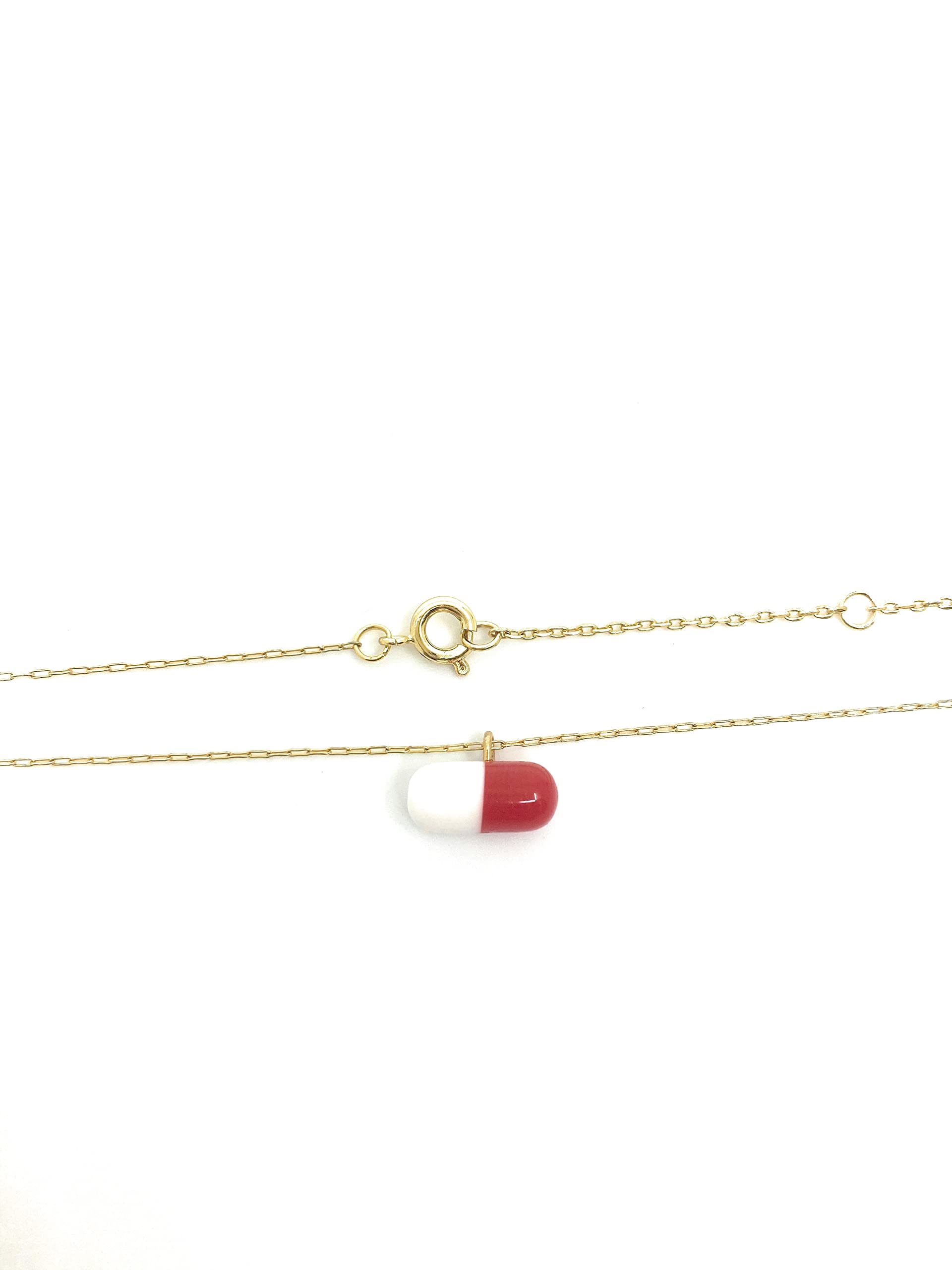 Fashion Chill Pill Pendant Charm Necklace in Gold & Black - Trendy Statement Jewelry for Women, Perfect for Parties, Gifts & Everyday Wear