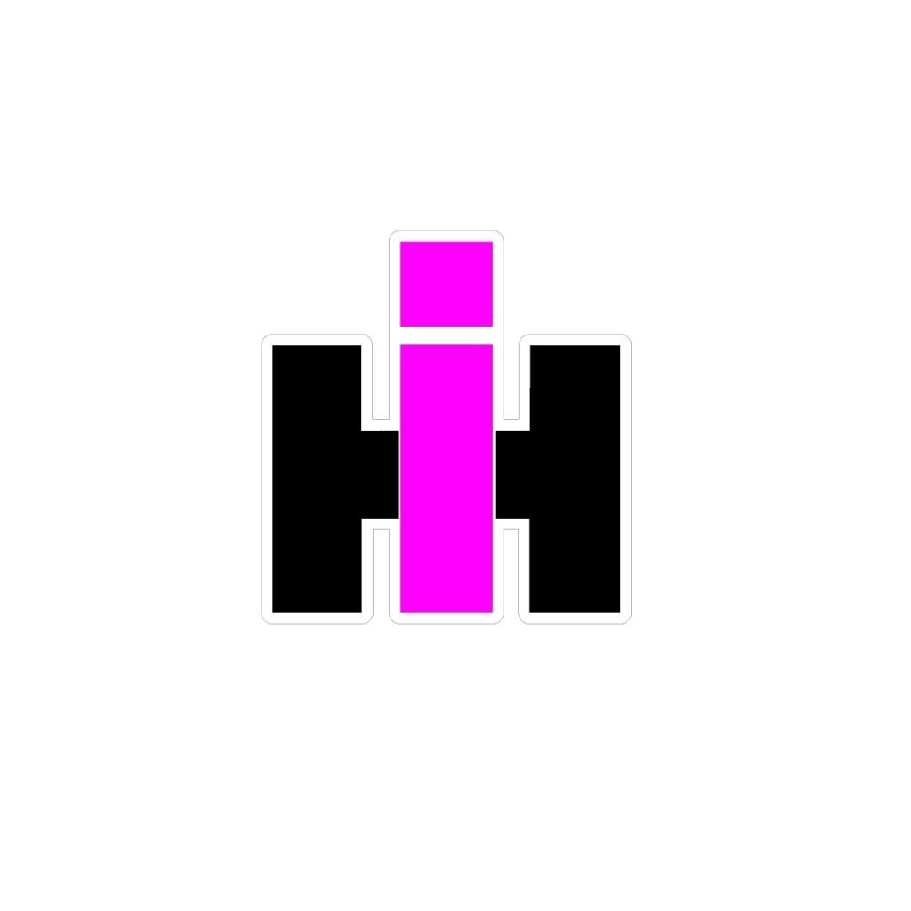 Pink IH Decal Sticker - Small Size for Laptops, Water Bottles & DIY Crafts - Durable Vinyl Decorative Sticker for Personalization