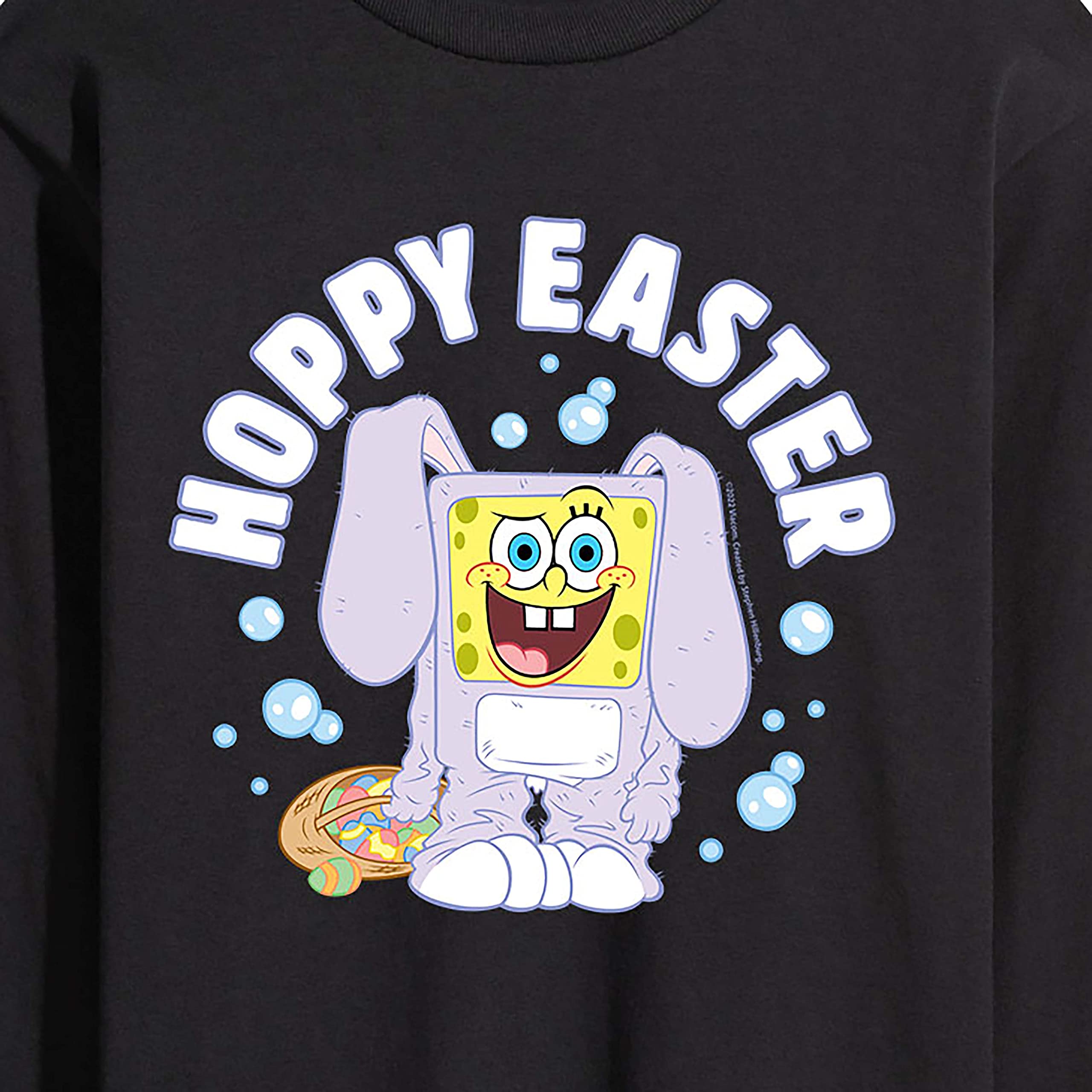HYBRID APPAREL Spongebob Squarepants Easter Weaster Men's Long Sleeve Graphic T-Shirt | Funny Cartoon Tee for Casual Wear, Cosplay & Holiday Outfits