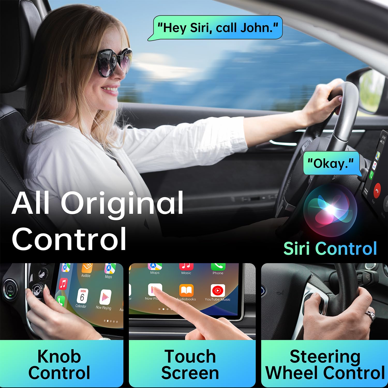 Wireless CarPlay Adapter for iPhone - Convert Wired to Wireless CarPlay Dongle, Plug & Play for Cars 2017+ & iOS 10+ (Black) | Seamless Music Streaming & Hands-Free Calling While Driving