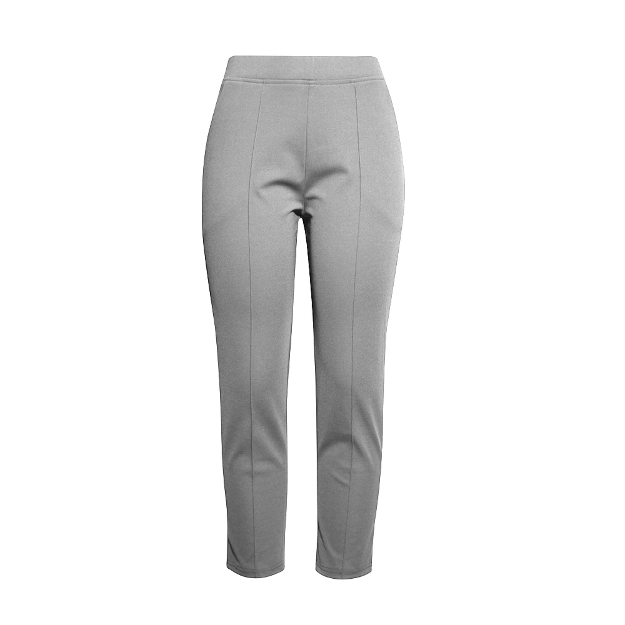 ENRO Pintuck Pleat Pants for Women - Classic Grey Office Trousers | Professional Work Pants for Business & Formal Occasions