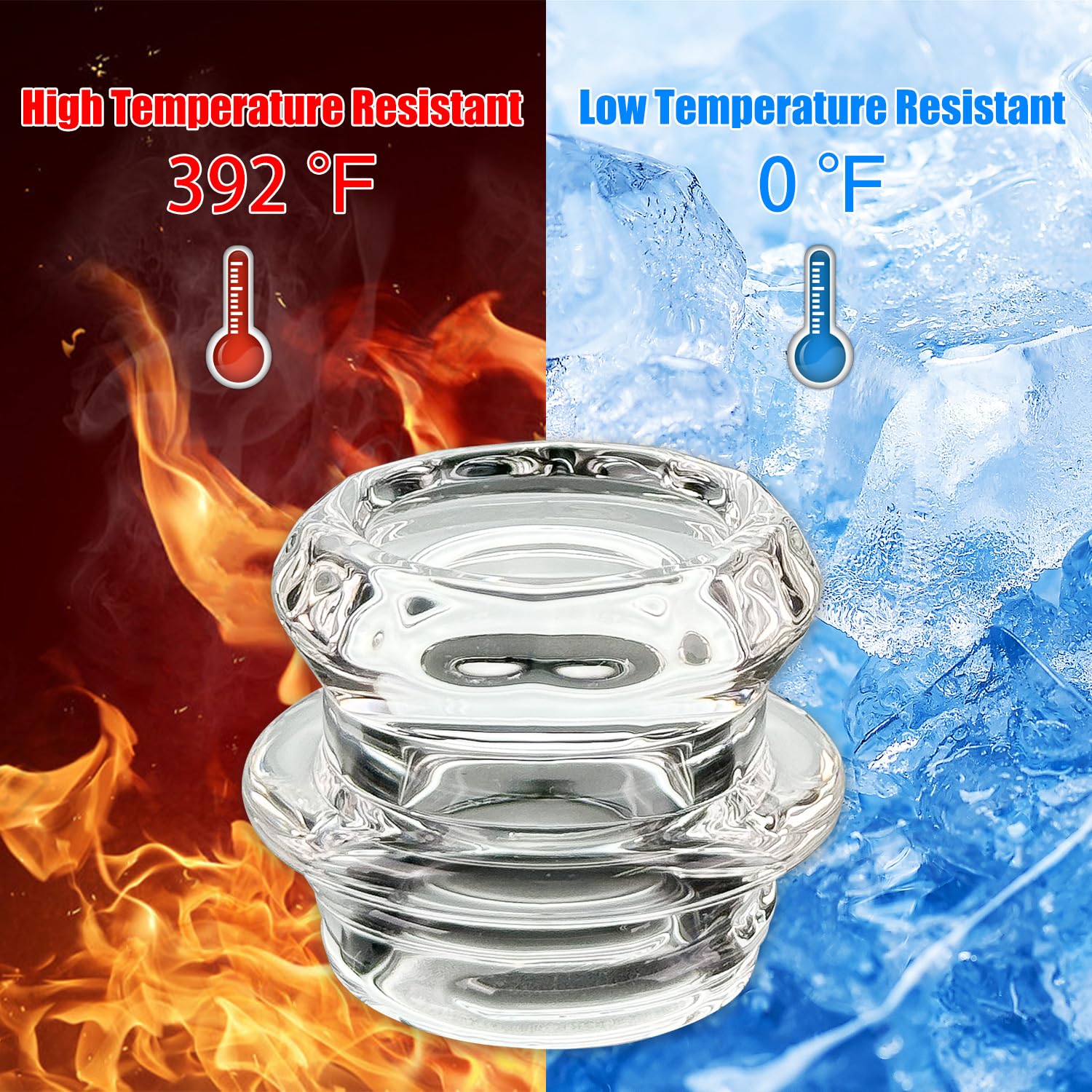 **Borosilicate Glass Coffee Percolator Knob Replacement - Heat Resistant & Durable for Electric & Camping Percolators - Perfect for Outdoor Adventures & Home Brewing**