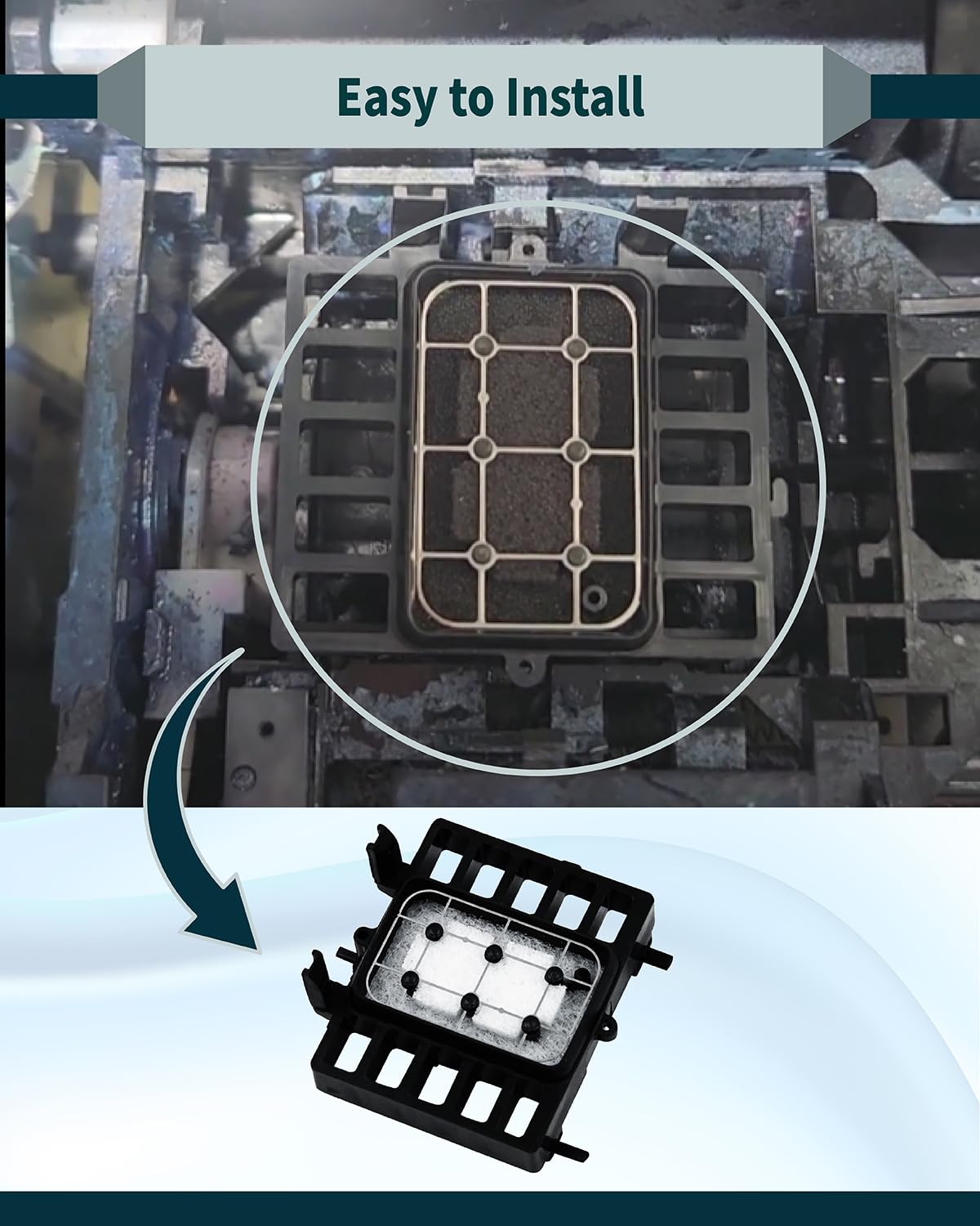 Epson R1390 L1800 1400 Printer Ink Pad Cap - Compatible with UV DTF Printer Waste Ink Sponge Pump Cleaning Unit & Parking Lot Hat Stack - Perfect for Printer Maintenance and Waste Ink Absorption