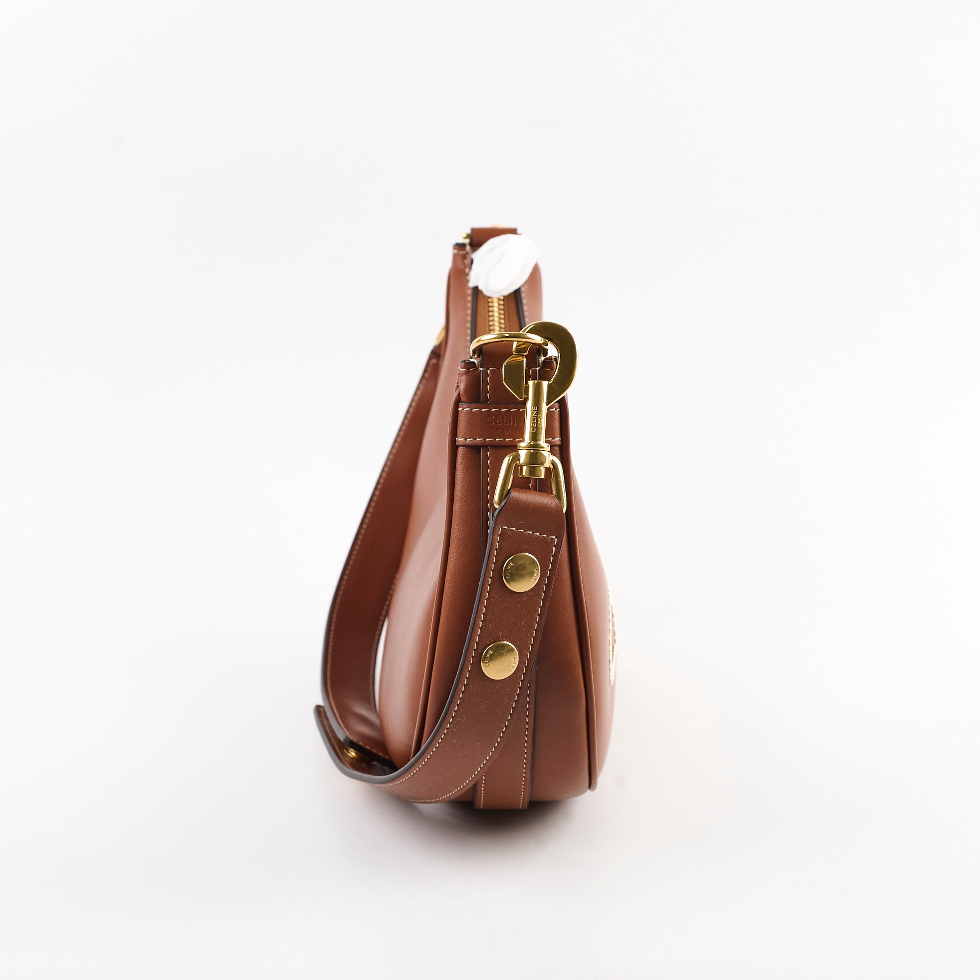 Celine Medium Ava Strap Bag in Smooth Calfskin Tan - Luxury Crossbody Bag for Women, Perfect for Work, Travel & Everyday Use