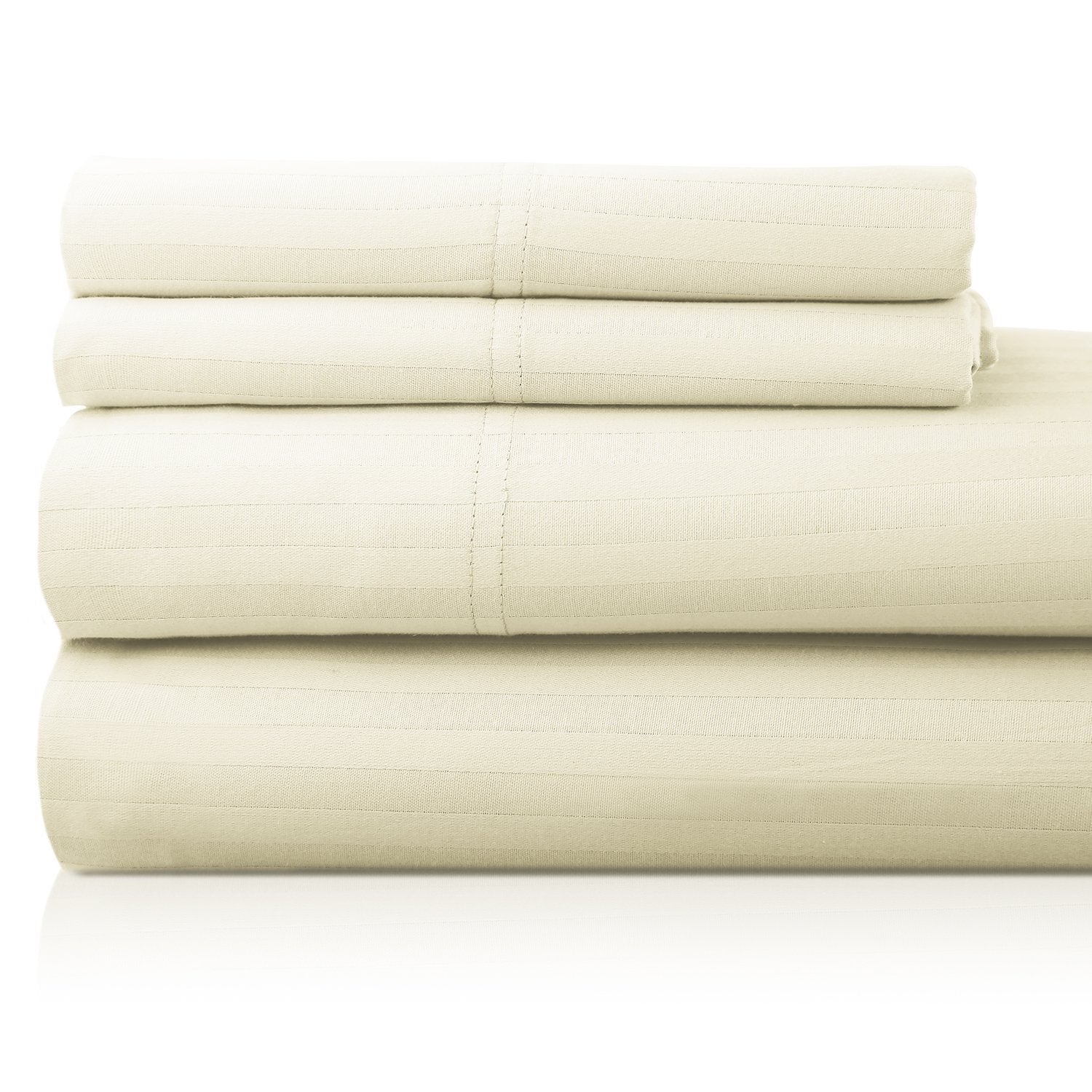 Valentino 1200 Thread Count Egyptian Cotton Sheet Set - Luxury Striped Bedding for Ultimate Comfort | Perfect for Master Bedroom, Guest Room & Hotel Use