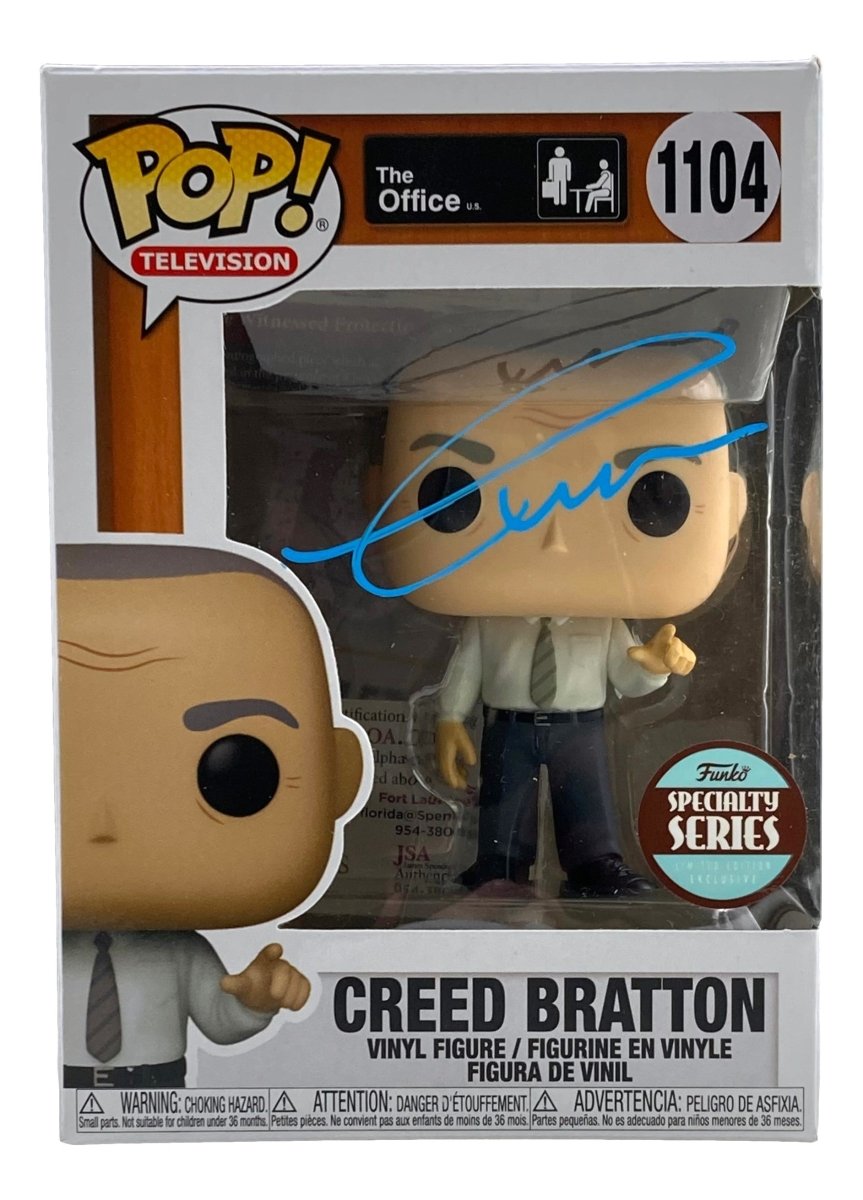 Authentic Creed Bratton Signed Funko Pop #1104 - The Office Collectible with JSA ITP Certificate | Perfect for TV Show Fans, Pop Culture Collectors & Gift Giving
