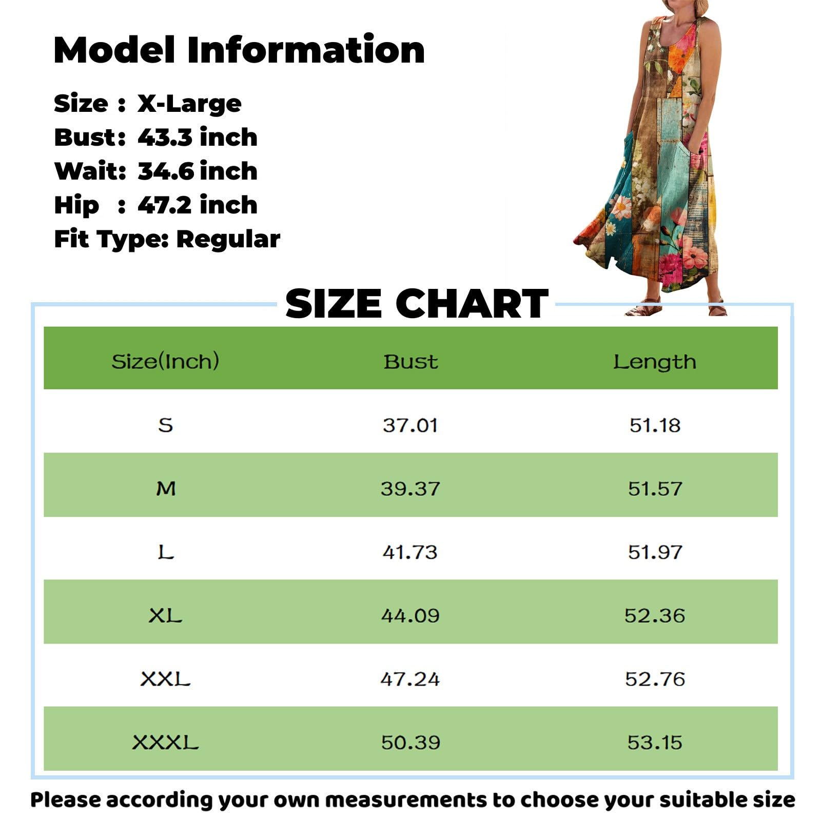 Floral Maxi Dress for Women - Sleeveless Summer Casual Sundress with Floral Print, Pleated Design & Pockets | Perfect for Beach, Vacation, and Outdoor Events
