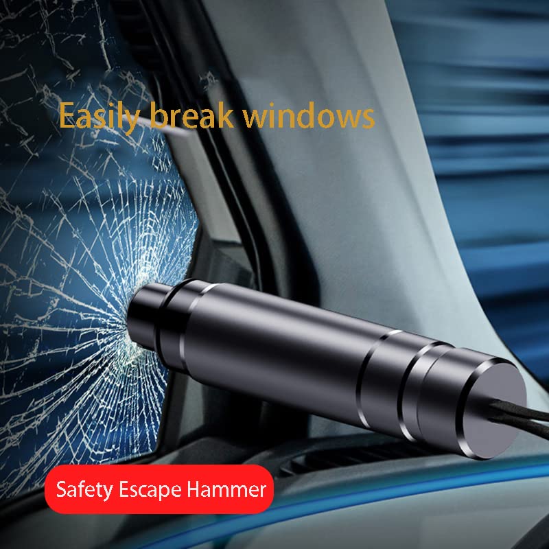 Emergency Car Escape Tool - Spring-Loaded Window Breaker & Seat Belt Cutter for Vehicle Safety (Silver) - Perfect for Roadside Emergencies, Accidents, and Vehicle Break-Ins