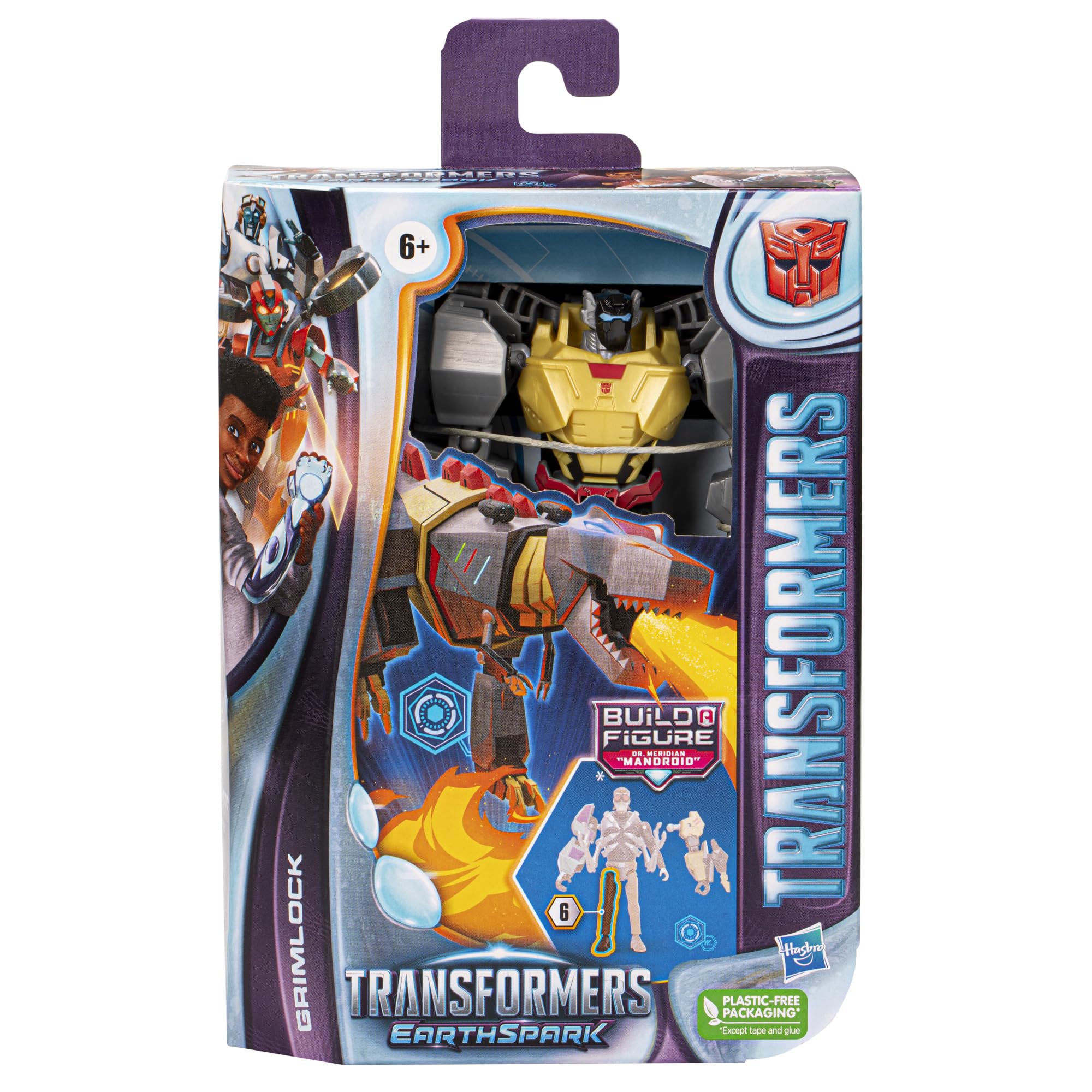Transformers EarthSpark Deluxe Grimlock 5-Inch Action Figure - Robot Toy for Kids Age 6+ | STEM Learning, Birthday Gift & Collectible for Boys & Girls