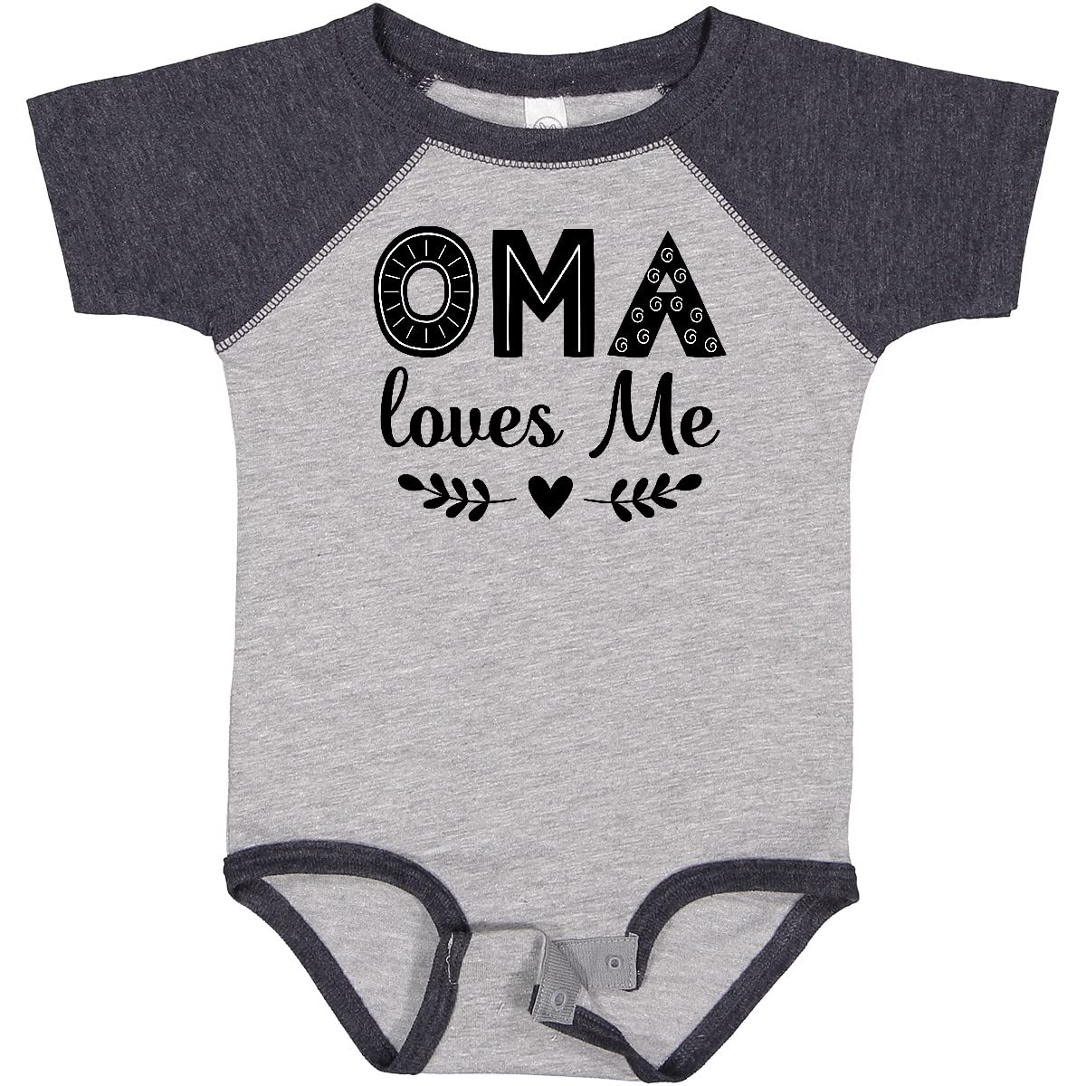 Inktastic Oma Baby Clothes - Soft Cotton Baby Bodysuit for Newborns & Infants | Cute Onesie for Family Photos, Daily Wear & Special Occasions