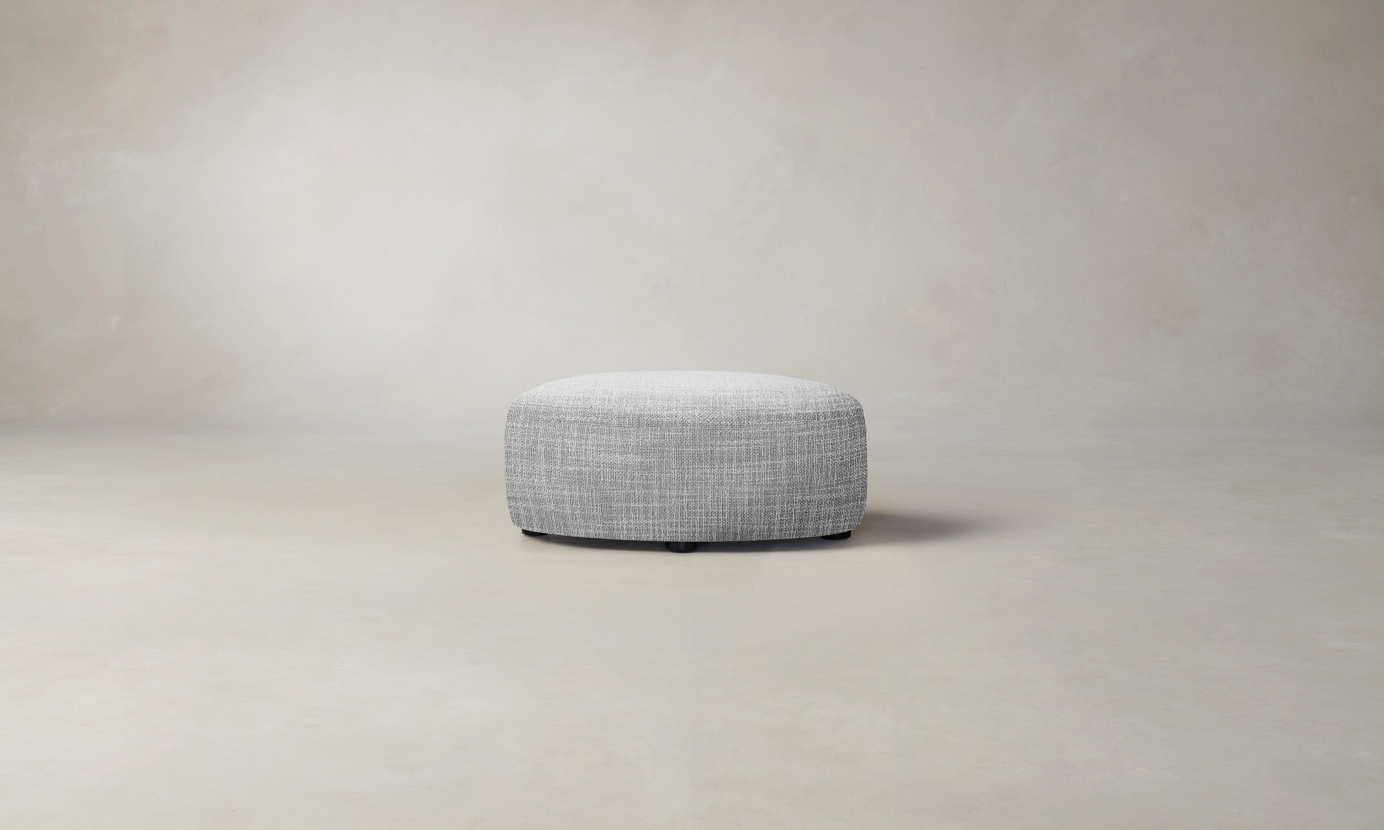 The Chelsea Ottoman - Performance Textured Tweed Alpine Upholstered Footstool | Perfect for Living Room, Bedroom & Home Decor