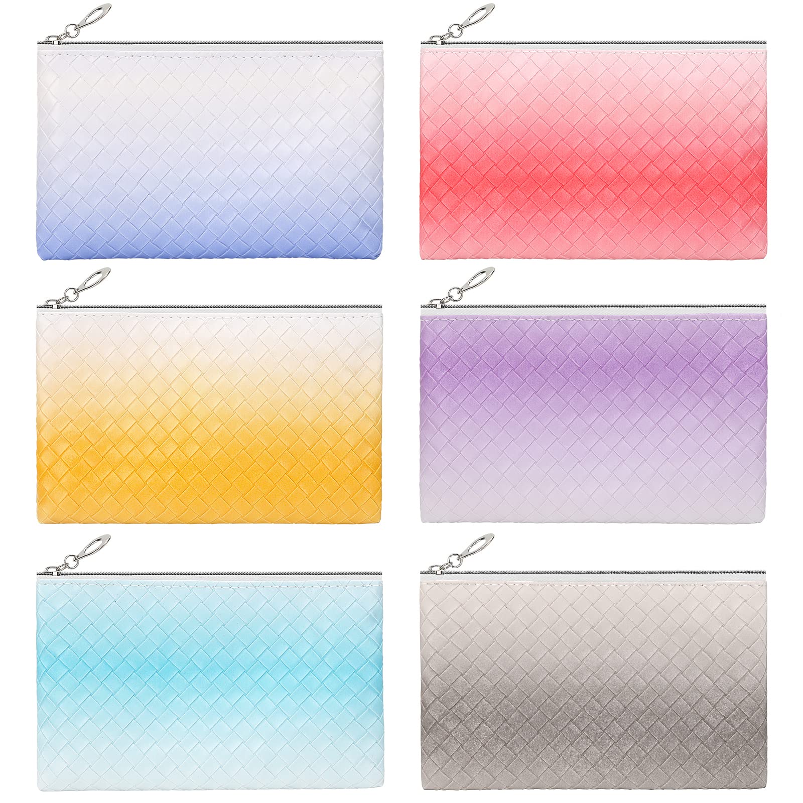 HAOGUAGUA 6-Piece Waterproof Travel Makeup Bag Set - Zippered Cosmetic Organizer Pouch for Toiletries, Purse & Travel Accessories (Style 1) - Perfect for Vacation, Gym & Daily Essentials Storage