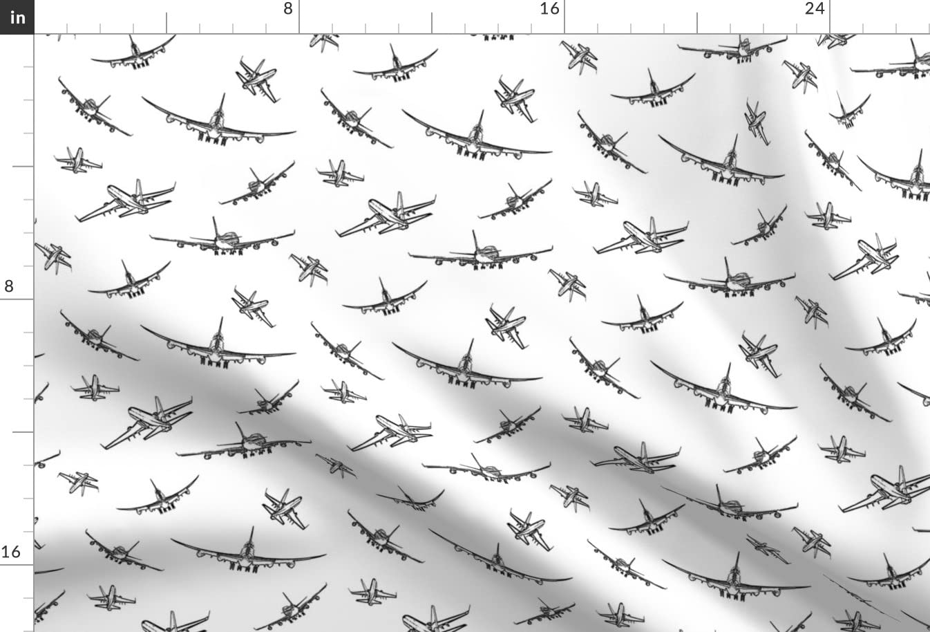 Small Airplane Pilot Print Velvet Fabric by The Yard - Upholstery, Quilting & Apparel Material for Boys Room Decor, Nursery Bedding & Home Furnishings | Perfect for DIY Projects, Curtains & Throw Pillows
