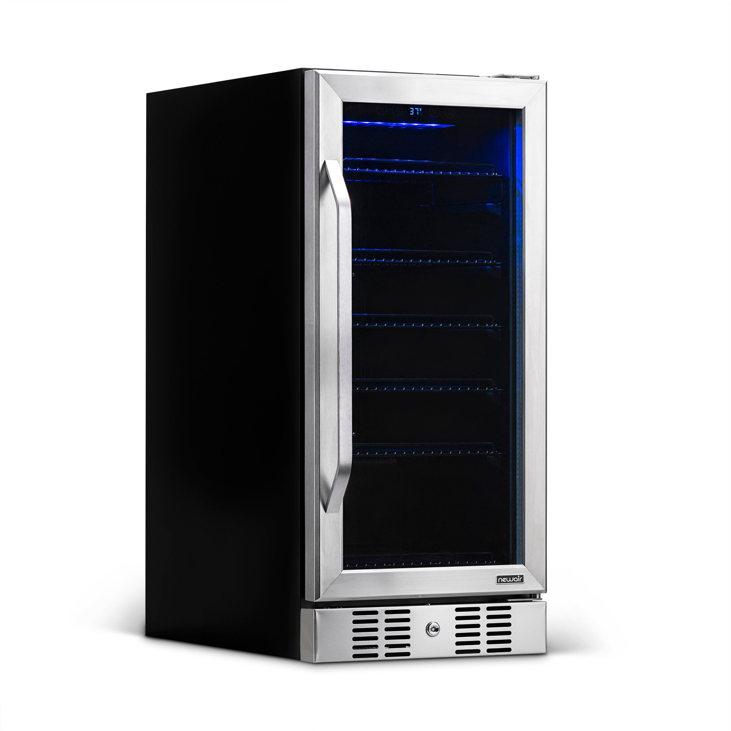 Newair® 96 Can Built-In Stainless Steel Beverage Refrigerator - Perfect for Home Bars, Office, and Entertaining Spaces