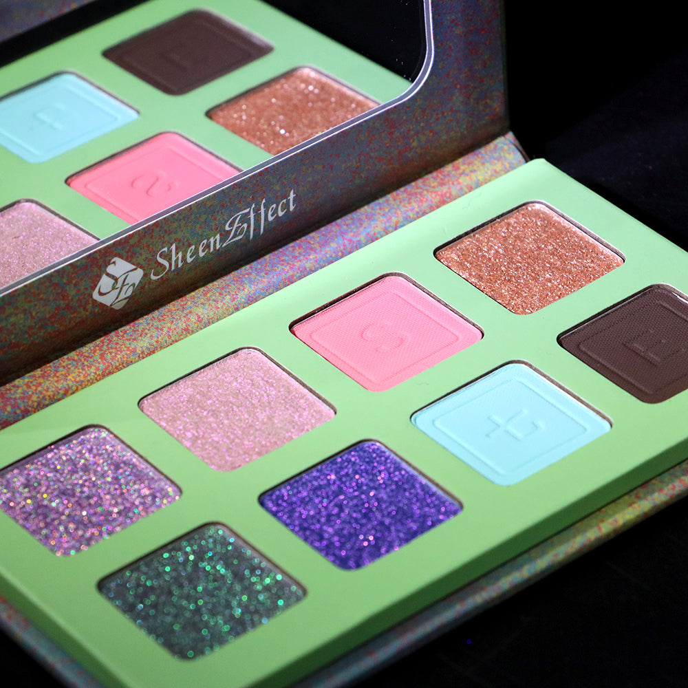 SheenEffect Enchanted Realm 8-Color Eyeshadow Palette - Highly Pigmented, Long Lasting Makeup for Day & Night Looks - Perfect for Parties, Weddings & Special Occasions