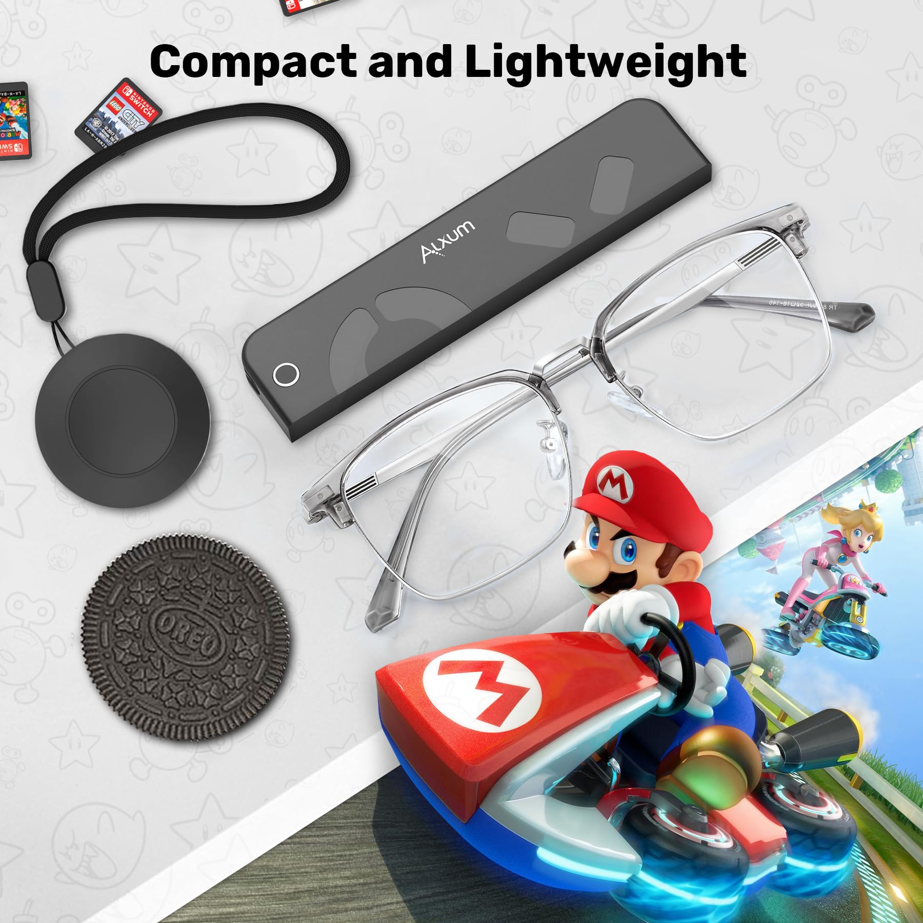 Alxum 4-in-1 Switch Game Card Reader - 2024 Upgraded Version with Remote Control for Nintendo Switch & Switch OLED | Multi-Game Switcher for Fast Game Changing | Perfect for Gaming Parties & Travel