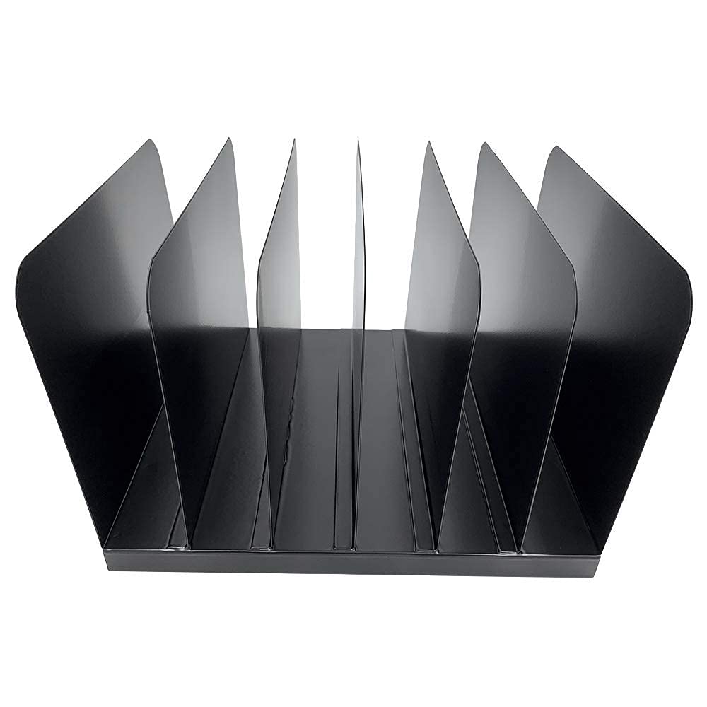 Huron Vertical Desk Organizer with 6 Compartments - Stylish Office & Home Storage Solution for Pens, Scissors, Markers & More | Perfect for Workspace, Study & Craft Room Organization