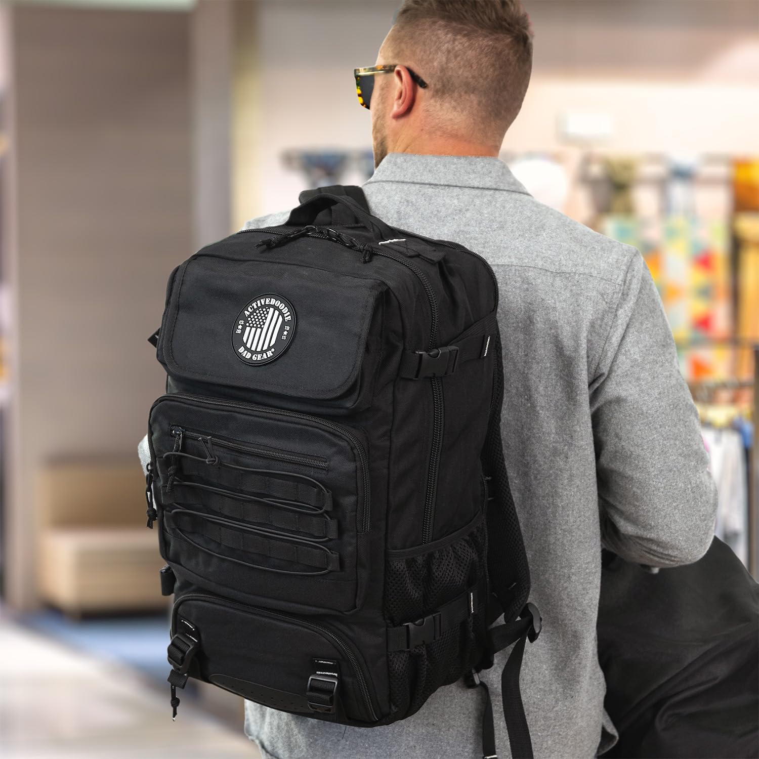 Durable Men's Diaper Backpack with Built-In Cooler, Removable Wet Bag & Waterproof Changing Pad - Convertible from Backpack to Duffle Bag (Black) | Perfect for Dads On-The-Go, Baby Travel & Outdoor Adventures