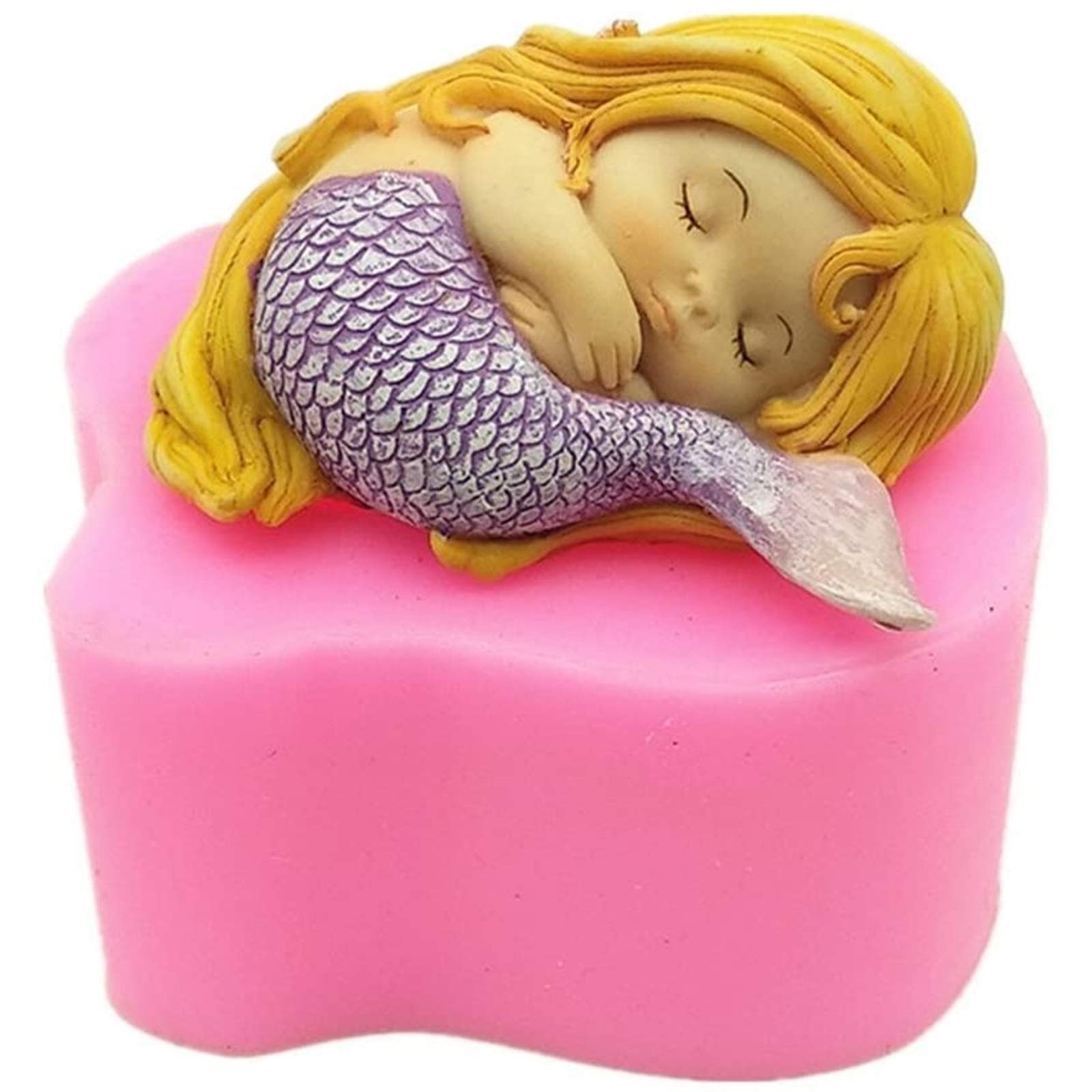 3D Mermaid Princess Silicone Soap Mold Set - DIY Handmade Soap Making Supplies for Bath Bombs, Candles & Resin Crafts - Perfect for Marine Theme Gifts & Home Decor by JYEOUX