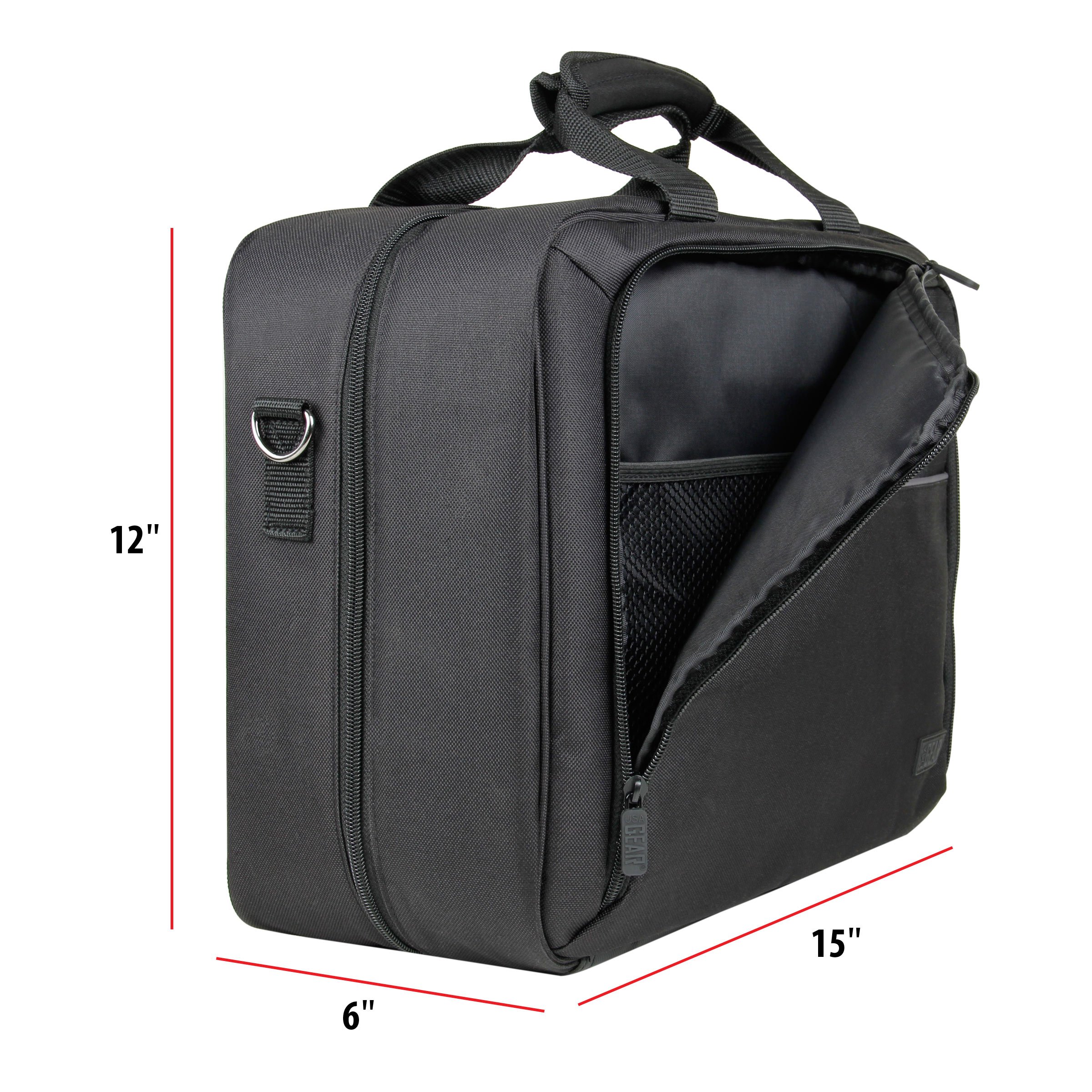 USA Gear Portable Printer Bag - Compatible with HP Officejet 250, Canon Pixma TR150 & More - Customizable Protective Case with Shoulder Strap - Ideal for Business Travel, Remote Work & On-the-Go Printing