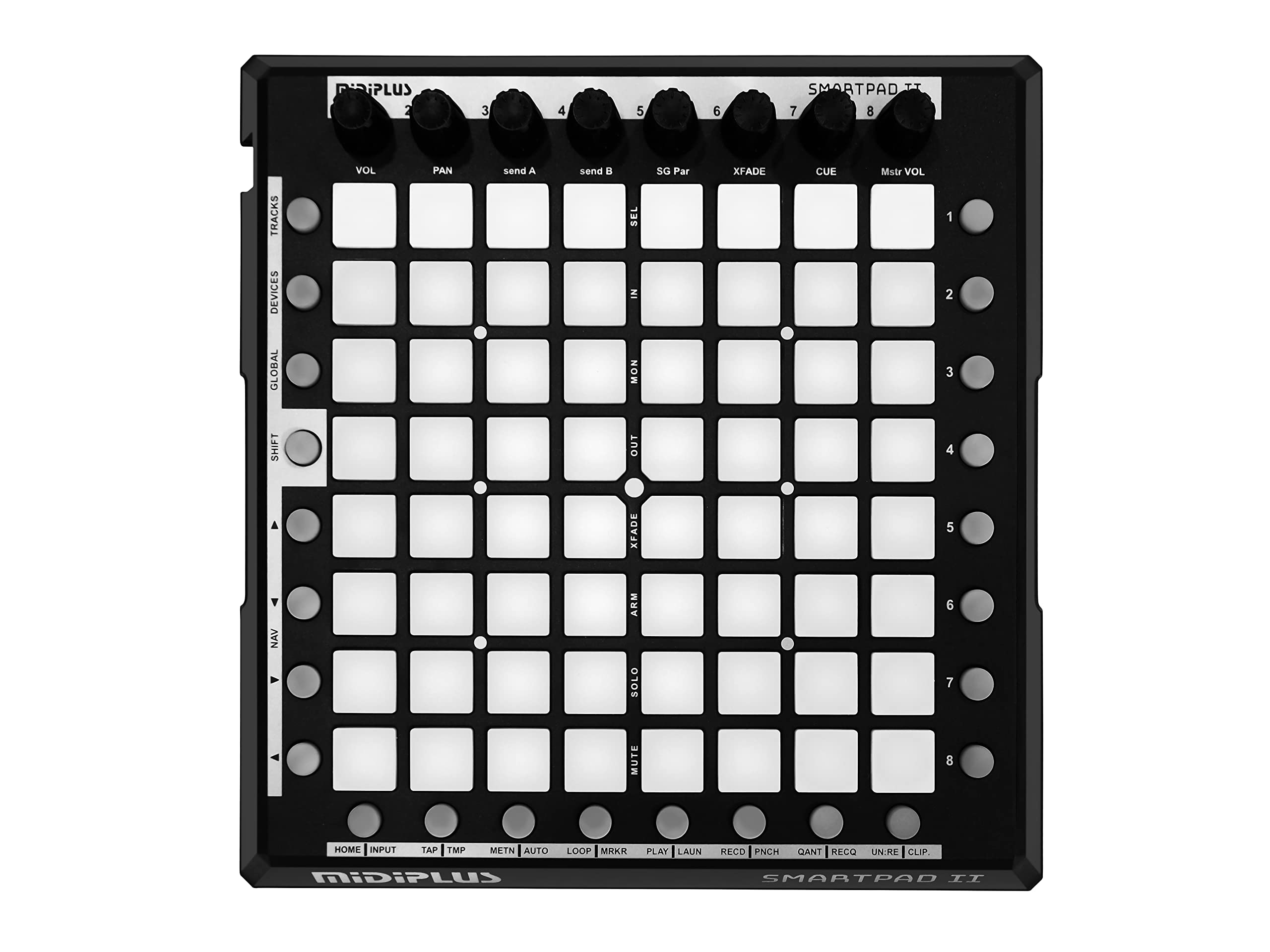 MIDIPLUS SmartPAD II USB MIDI Controller - 16 RGB Pads, DAW Control for Music Production & Live Performance (Perfect for Ableton, FL Studio, Logic Pro)