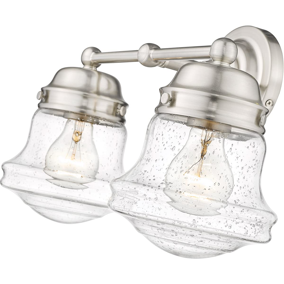 Z-Lite 2-Light Bathroom Vanity Light Fixture 736-2V-BN - Modern Sconce Lighting for Bathroom Mirror, Bedroom & Dressing Room