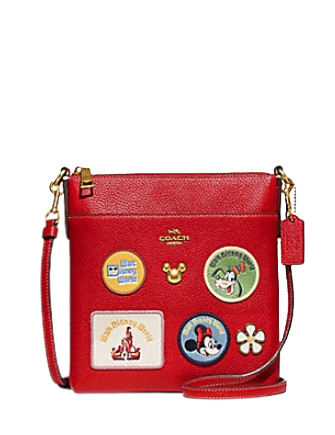 Coach Disney X Coach Kitt Messenger Crossbody Bag with Patches - Stylish Vintage-Inspired Shoulder Purse for Women, Perfect for Daily Use, Travel & Disney Theme Outfits