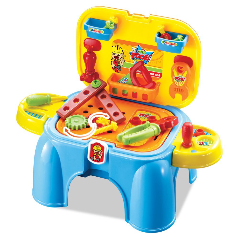 My First Portable Play and Carry Tools Set - Toddler Educational Toy for Indoor & Outdoor Activities - Perfect for Pretend Play, Travel, and Backyard Adventures