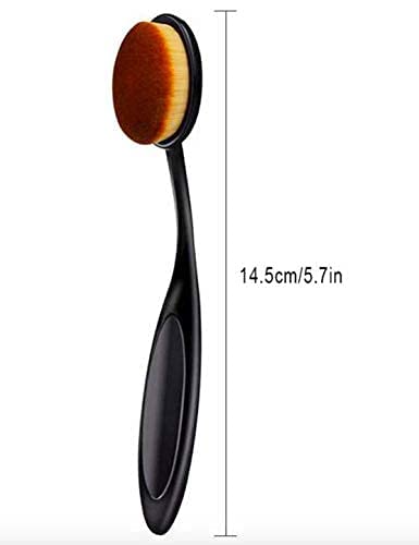 Zirak Oval Foundation Brush - Toothbrush Shape Concealer Makeup Brush for Flawless Base | Perfect for Liquid & Cream Foundations, Contouring & Blending
