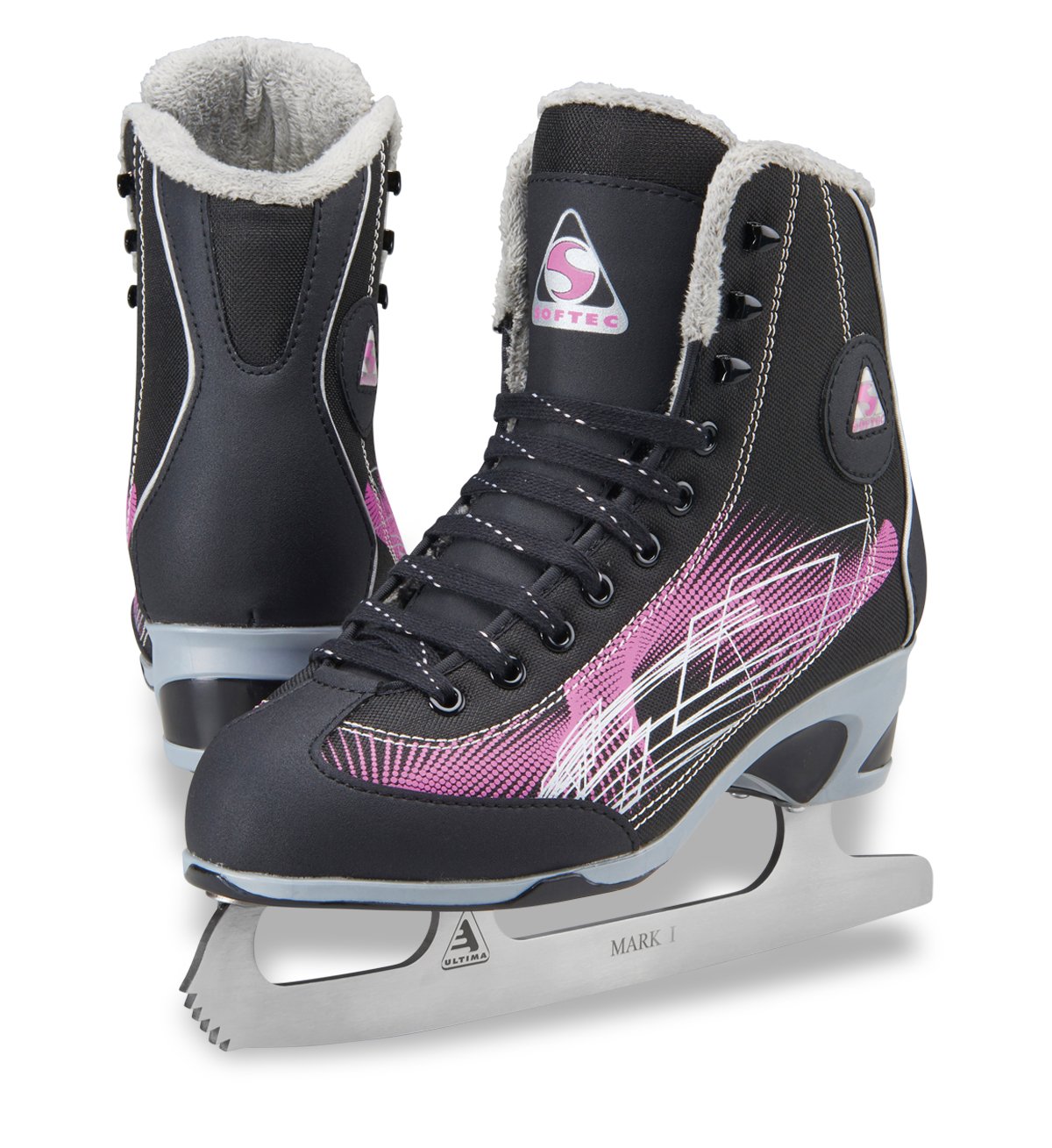 Jackson Ultima Rave RV2001 Girls Figure Ice Skates - Black/Purple Softec Boot - Youth Size 11 - Perfect for Recreational Skating & Ice Dancing Lessons