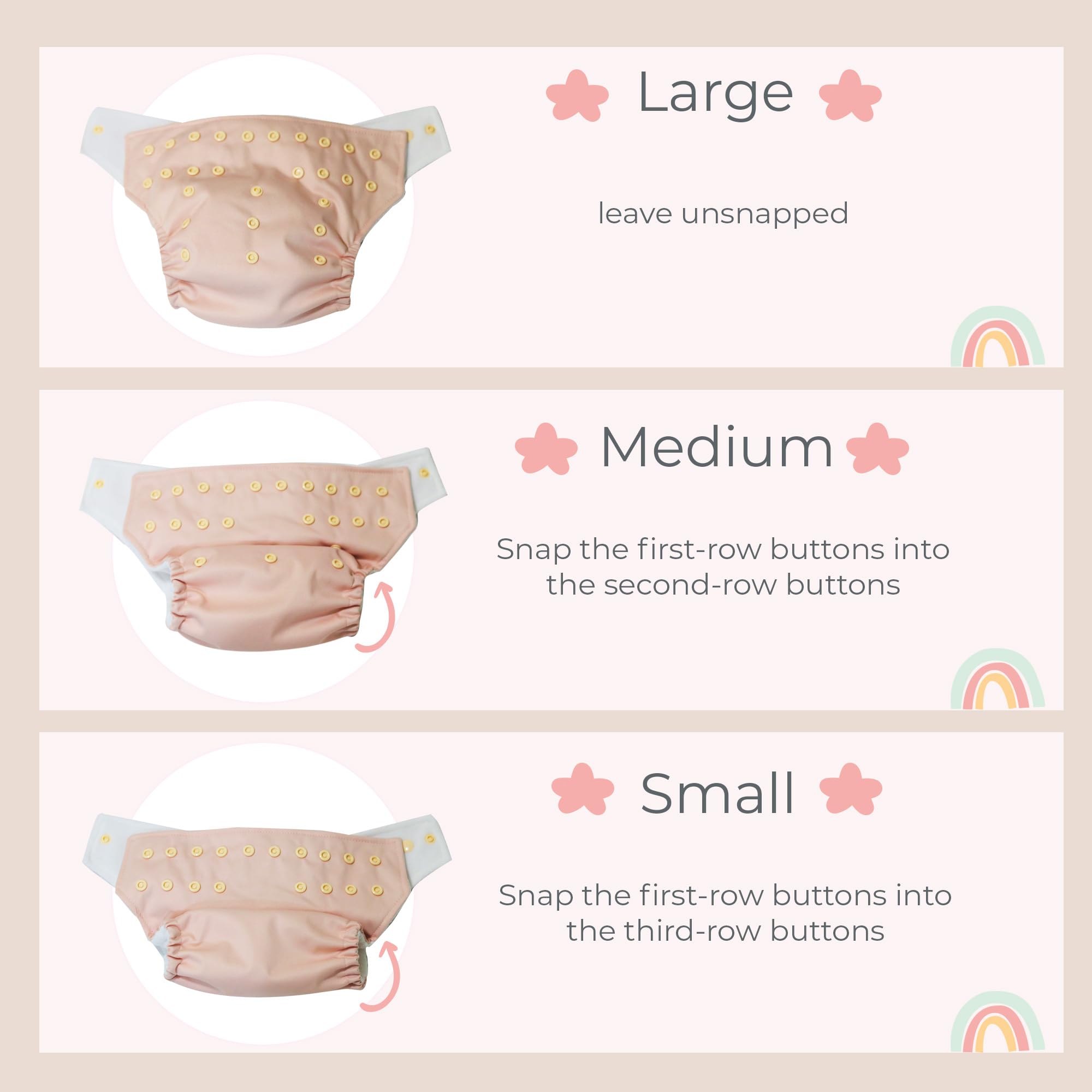 KaWaii Baby Reusable Unisex Cloth Diaper Shells - Adjustable Washable Leak-Proof Pocket Diapers (20-Pack) | Eco-Friendly Baby Nappies for Daycare, Travel & Overnight Use