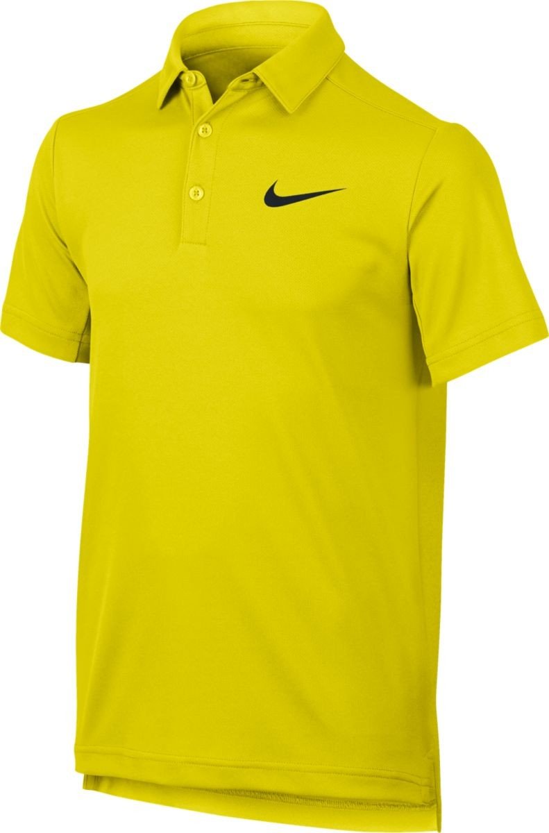 Nike Kids Boys' Court Dry Tennis Polo Shirt - Moisture-Wicking, Breathable Fabric for Little & Big Kids (10-12 Years) - Electrolime/Black - Perfect for Tennis, School & Casual Wear