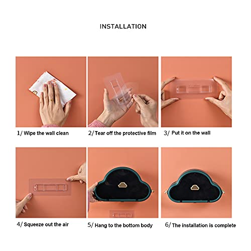 Sturdy Wall-Mounted Toilet Paper Holder & Tissue Dispenser - Punch-Free Installation, Waterproof Storage Box with Side Hooks for Bathroom, Kitchen & Living Room (Orange) - Perfect for Home, Office & RV Use