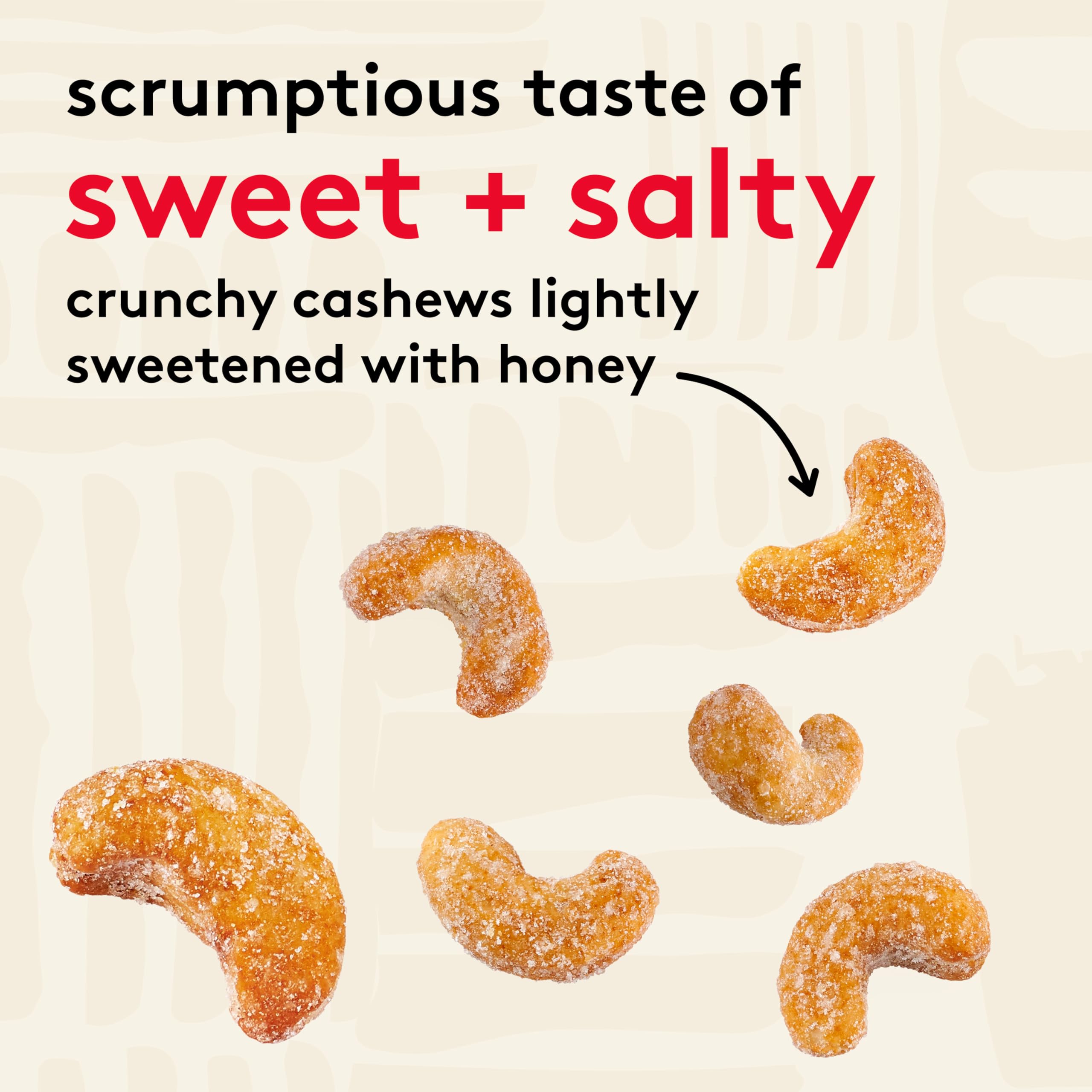 Snak Club Honey Glazed Crunchy Cashews - Gluten-Free, Family Size 10.5oz - Perfect for Snacking, Parties & Healthy On-the-Go Treats
